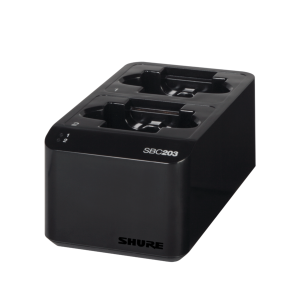 SBC203-US DUAL DOCKING CHARGER FOR 2 SLXD OR TRANSMITTERS SB903 RECHARGEABLE BATTERIES- US PWR SUPPLY INCLUDED